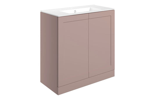 Sark 815mm Floor Standing 2 Door Basin Unit & Basin