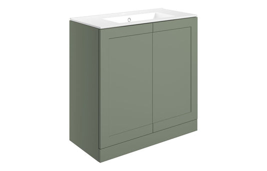 Sark 815mm Floor Standing 2 Door Basin Unit & Basin