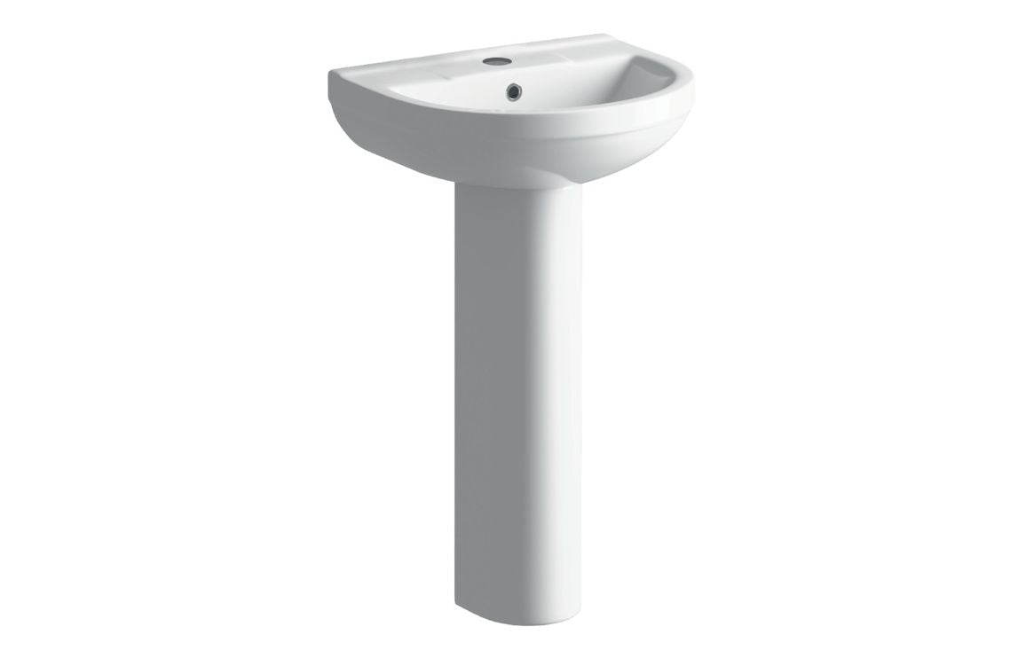 Amber Basin & Full Pedestal - H 810 x W 500 x D 390mm