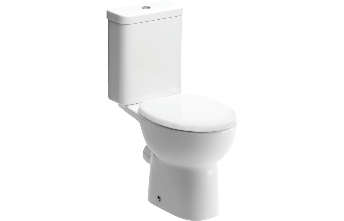 Cary Close Coupled Open Back WC & Soft Close Seat