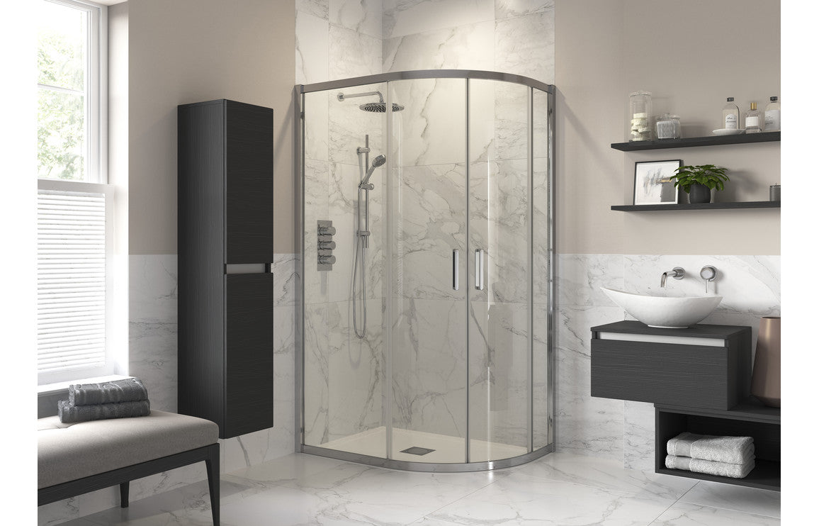 Derry 2 Door Offset Quadrant - Chrome
