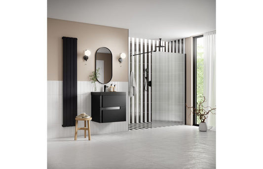Derry Fluted Wetroom Panel & Support Bar
