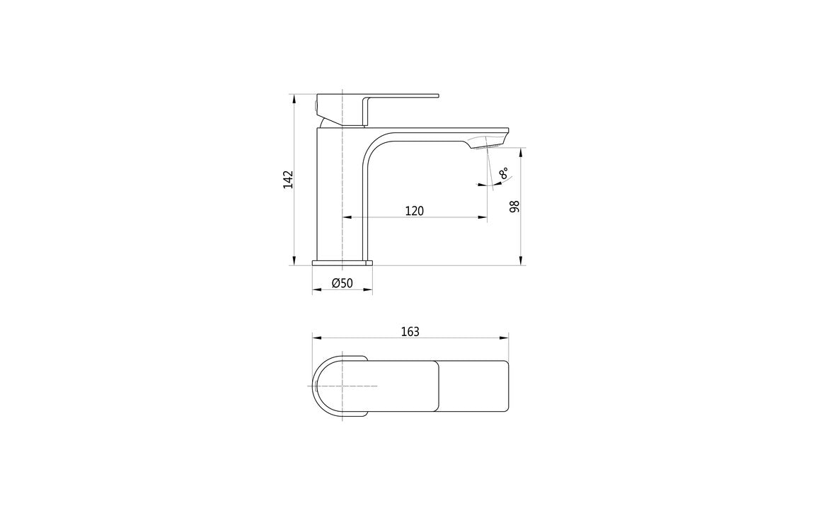 Dane Basin Mixer & Waste - Matt Black
