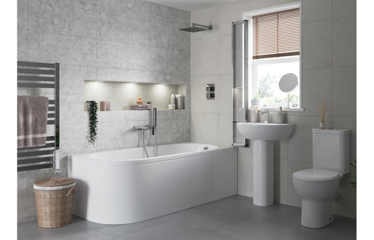 Cary Close Coupled Open Back WC & Soft Close Seat