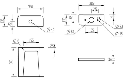 Cary Close Coupled Open Back WC & Soft Close Seat