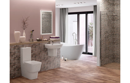 Afton 600x400mm 1TH Basin & Full Pedestal