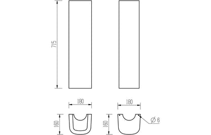 Cary 450x400mm 1TH Basin & Full Pedestal