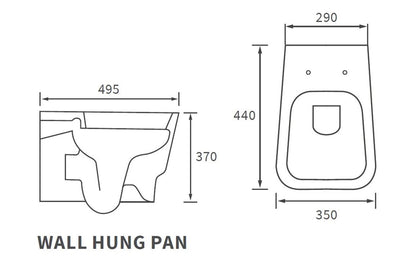 Afton Wall Hung WC & Soft Close Seat