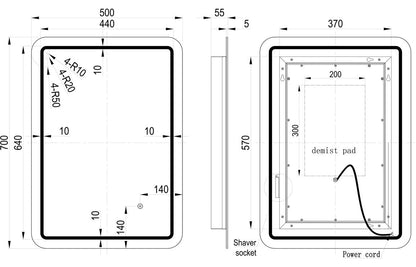 Bleng  Rectangle Front-Lit LED Mirror