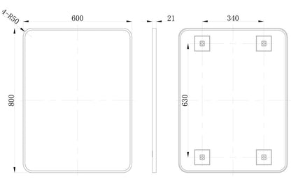 Belah Rectangle Mirror