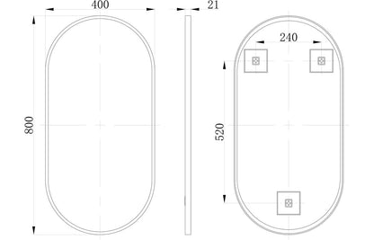 Belah Rectangle Mirror