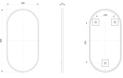 Belah Rectangle Mirror