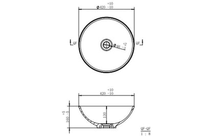 Boyd 410mm Round Washbowl