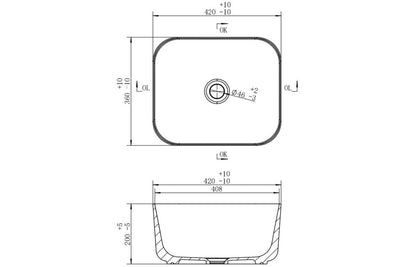 Aire Deep 420mm Washbowl