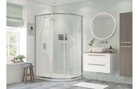Leven 2 Door Offset Quadrant - Chrome