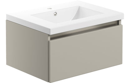Teign 615mm 1 Drawer Wall Hung Basin Unit Inc. Basin
