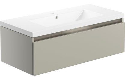 Teign 815mm 1 Drawer Wall Hung Basin Unit Inc. Basin