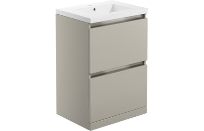 Teign 615mm 2 Drawer Floor Standing Basin Unit Inc. Basin
