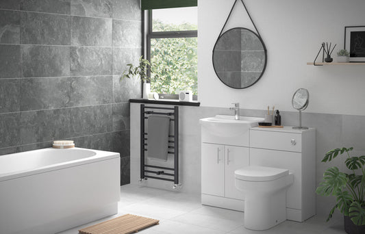 Hannon Basin Unit & Basin - White Gloss - H 855 x W 450 x D 370mm