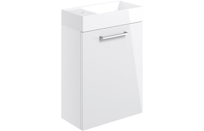 Greta Wall Hung 1 Door Basin Unit & Basin - H 600 x W 410 x D 220mm