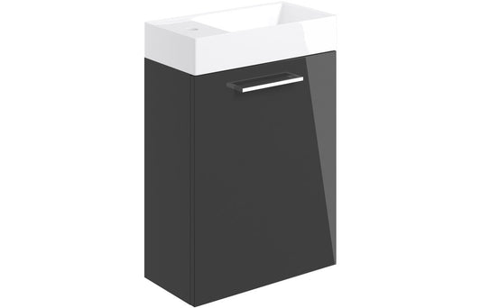Greta Wall Hung 1 Door Basin Unit & Basin - H 600 x W 410 x D 220mm