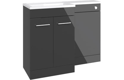 Tay Floor Standing L-Shape Pack & Basin - H 860 x W 1100 x D 390/210mm
