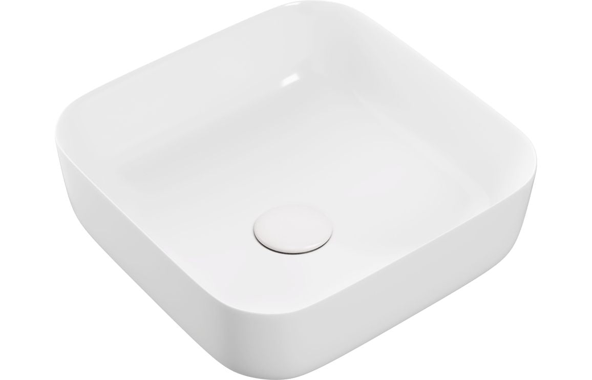 Arrow Ceramic Square Washbowl & Waste - H 130 x W 400 x D 400mm