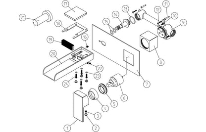 Glen Wall Mounted Basin Mixer - Chrome