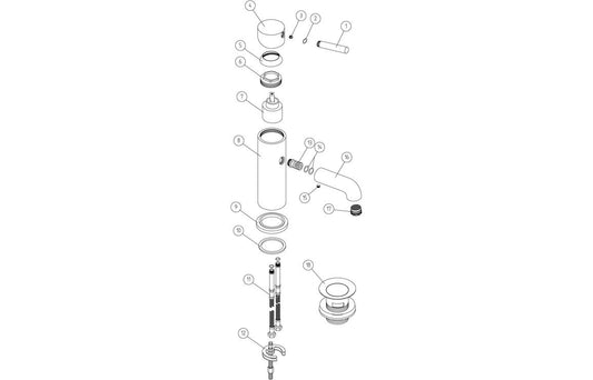 Medina Basin Mixer & Waste - Chrome