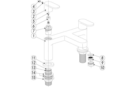 Mardem Bath Filler - Chrome