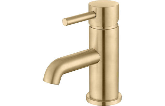 Medina Basin Mixer & Waste - Brushed Brass