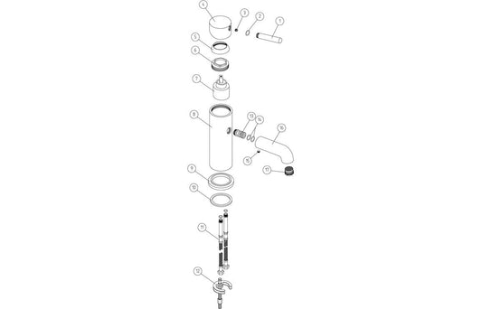 Medina Basin Mixer & Waste - Brushed Brass