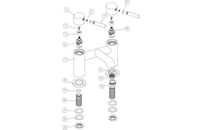 Medina Bath Filler - Brushed Brass