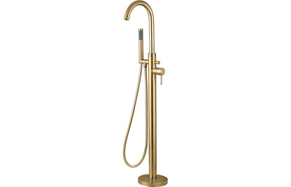 Medina Floor Standing Bath/Shower Mixer - Brushed Brass