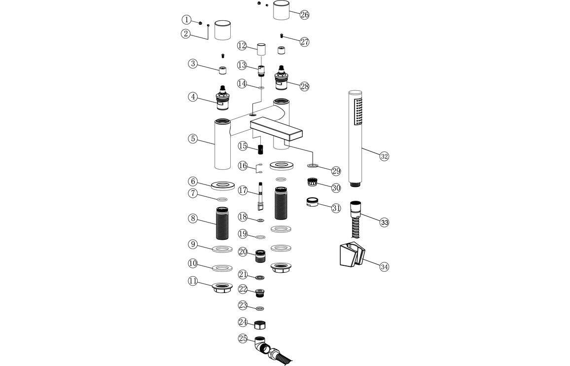Kent Bath/Shower Mixer - Chrome