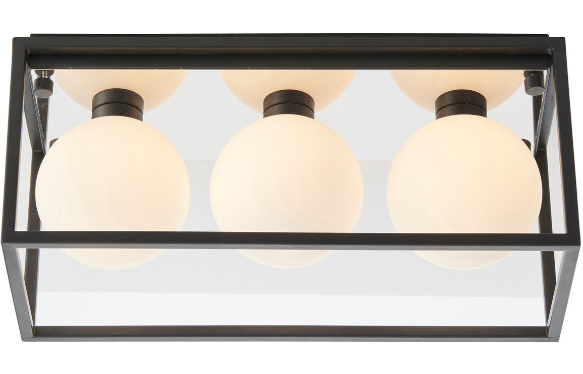 Silver Ceiling Light - Matt Black