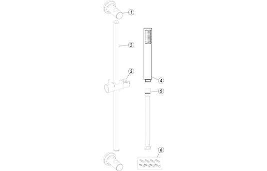 Slider Rail & Kit - Brushed Brass
