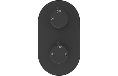 Twin Shower Valve - Matt Black