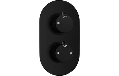 Twin Shower Valve - Matt Black