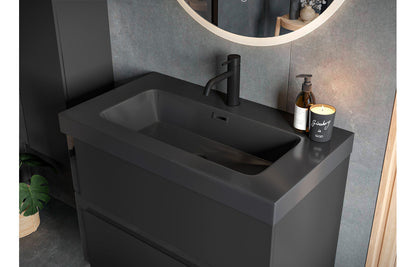 Thames 605mm Wall Hung 2 Drawer Basin Unit & Co-ordinating Basin