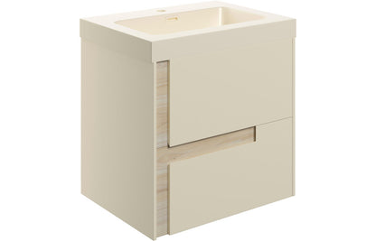 Thames 605mm Wall Hung 2 Drawer Basin Unit & Co-ordinating Basin