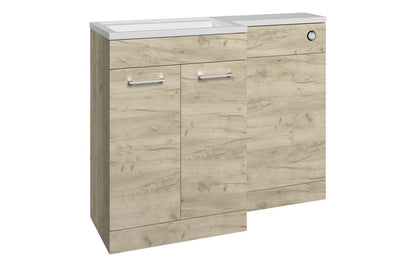 Tay Floor Standing L-Shape Pack & Basin - H 860 x W 1100 x D 390/210mm
