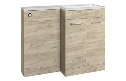 Tay Floor Standing L-Shape Pack & Basin - H 860 x W 1100 x D 390/210mm