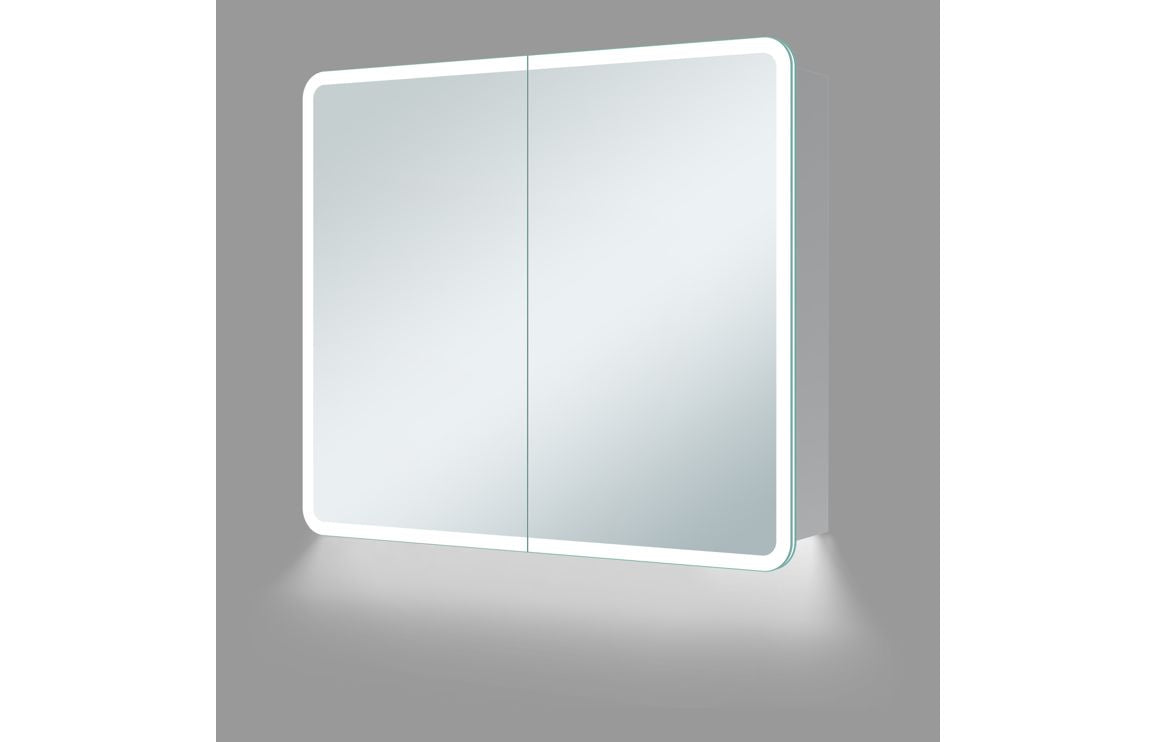 Gair  2 Door LED Mirrored Cabinet - H 700 x W 600 x D 130mm