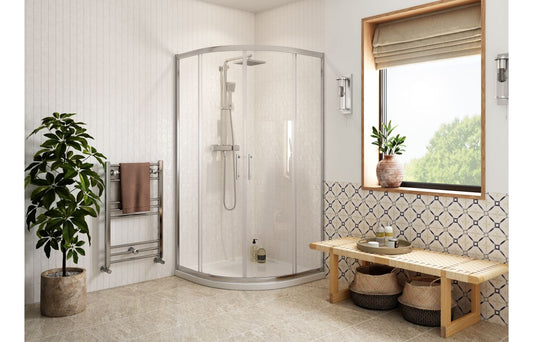 Wiley 900mm 2 Door Easy-Fit Quadrant - Chrome