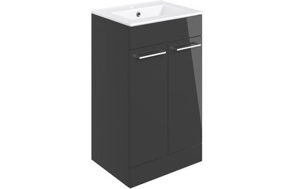 Greta 510mm F/S Furniture Pack - Anthracite Gloss w/Black Finishes