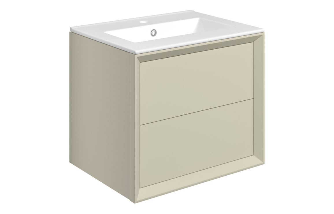 Liddel 615mm Wall Hung 2 Drawer Basin Unit & Basin