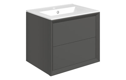 Liddel 615mm Wall Hung 2 Drawer Basin Unit & Basin