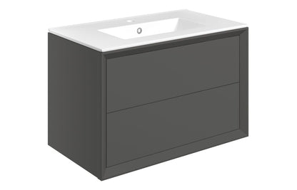 Liddel 815mm Wall Hung 2 Drawer Basin Unit & Basin