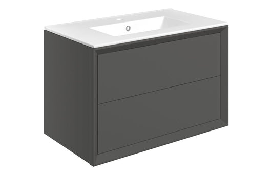 Liddel 815mm Wall Hung 2 Drawer Basin Unit & Basin